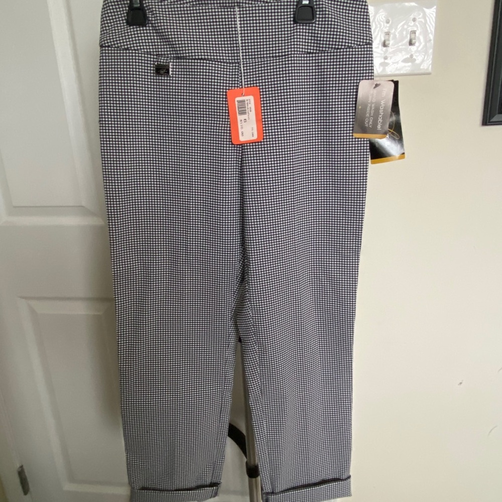 Lisette Ankle Pants Black and White